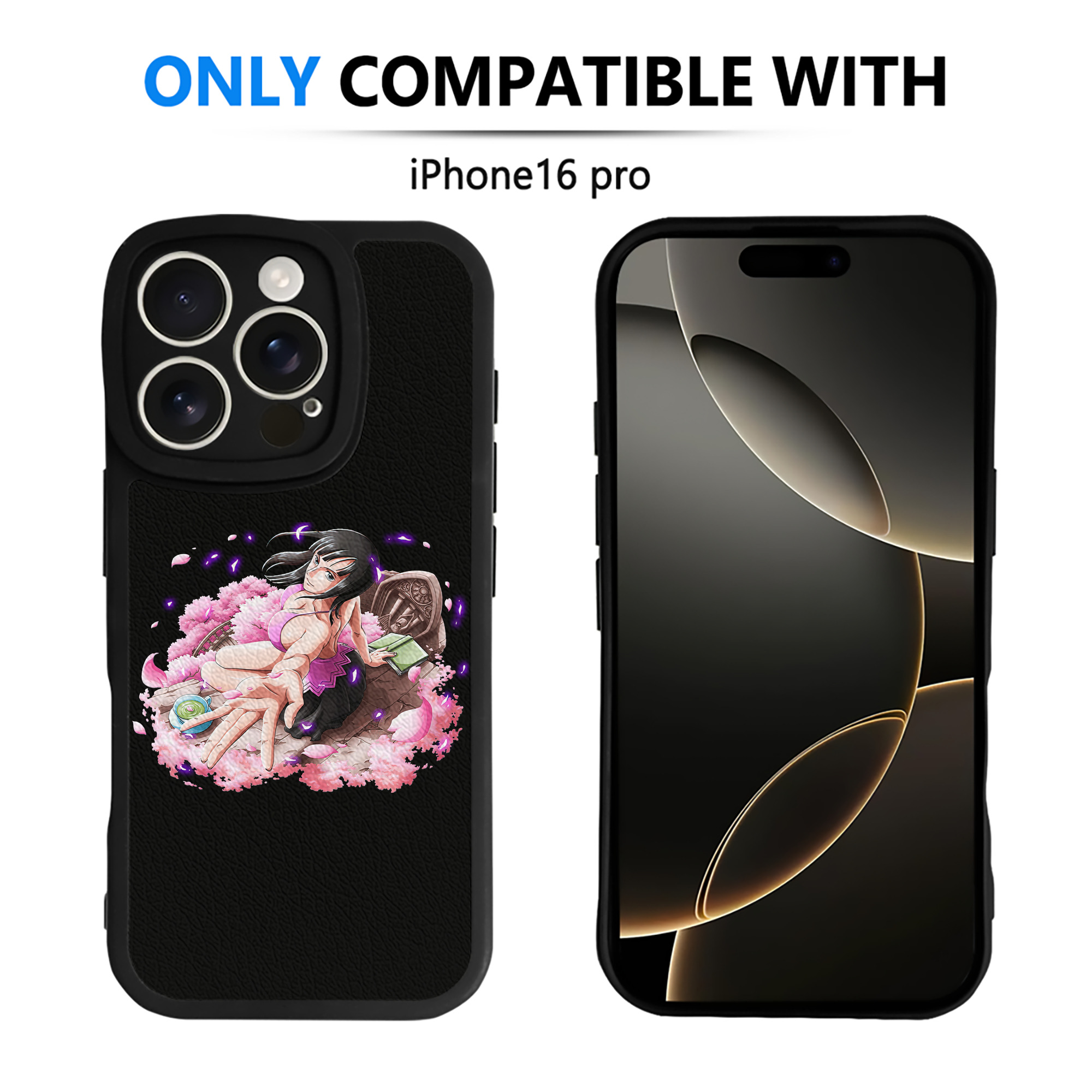 （画像用） ワンピース ニコ・ロビン ONE PIECE Nico Robin 【iPhone 16シリーズ対応】シリコンスマホケース（レザー調） 材質：シリコン